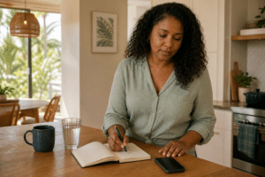 Patient recording questions for a medically supervised GLP-1 weight-loss follow-up.